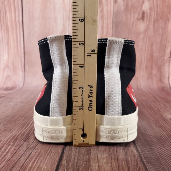 *FLAWS* Converse Unisex W8 M6 Chuck Taylor All Star 70 Hi Comme des Garcons PLAY - Picture 14 of 16